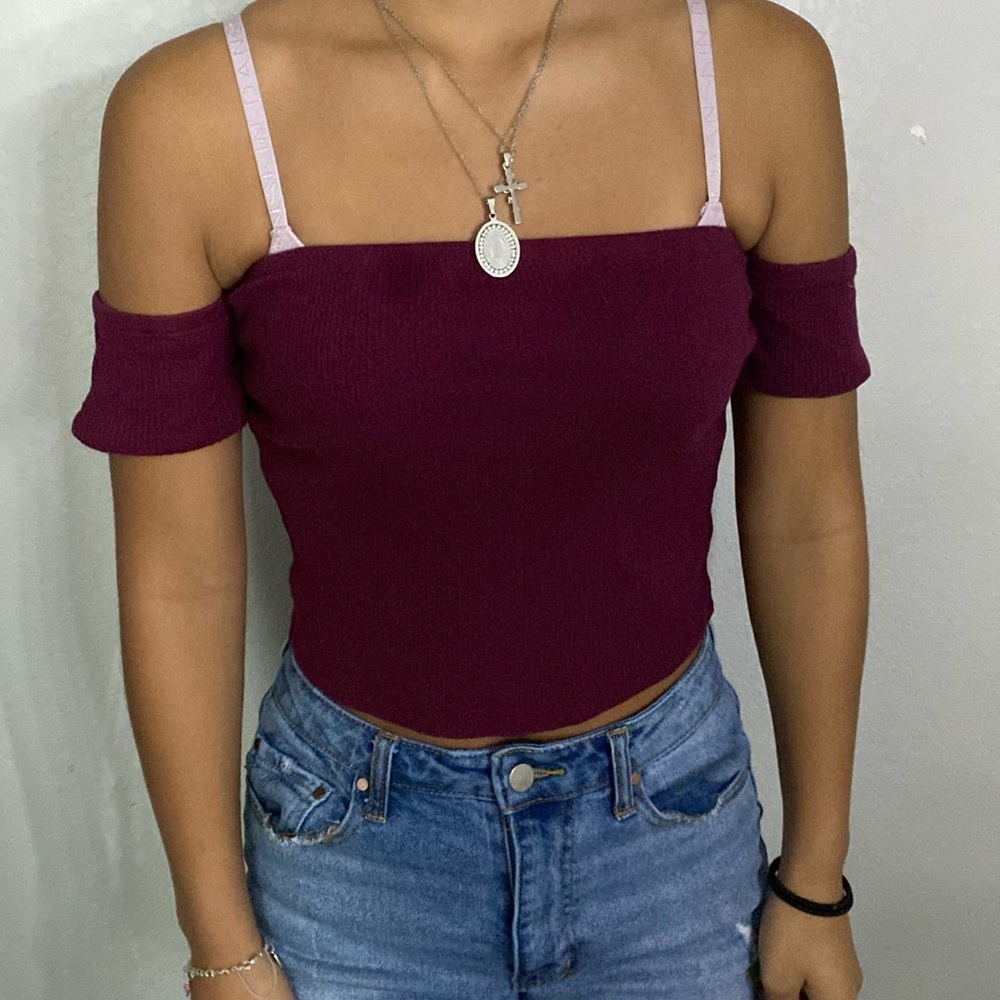 Off the shoulder crop top